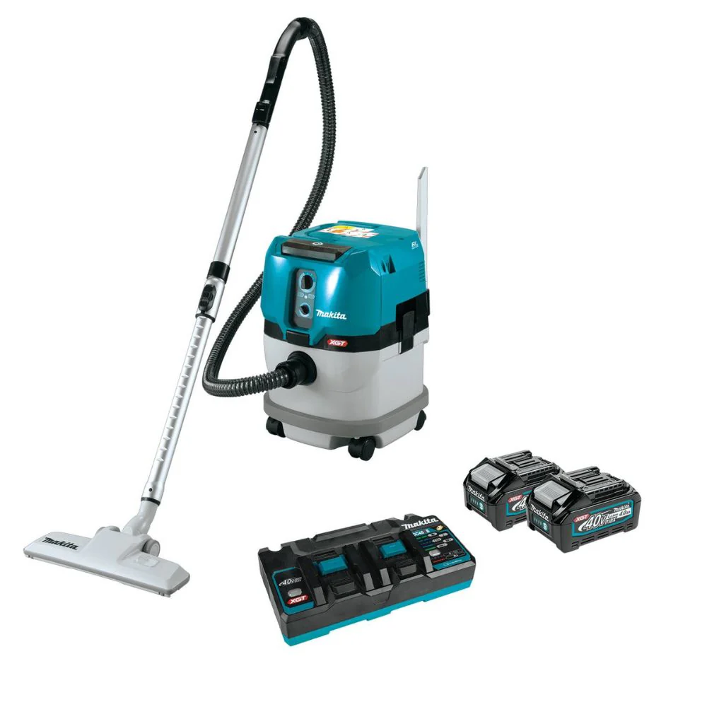 Makita GCV03PM 40V max XGT Brushless Cordless 4 Gallon Wet/Dry Dust Extractor/Vacuum Kit (4.0Ah) - Mactool Shop