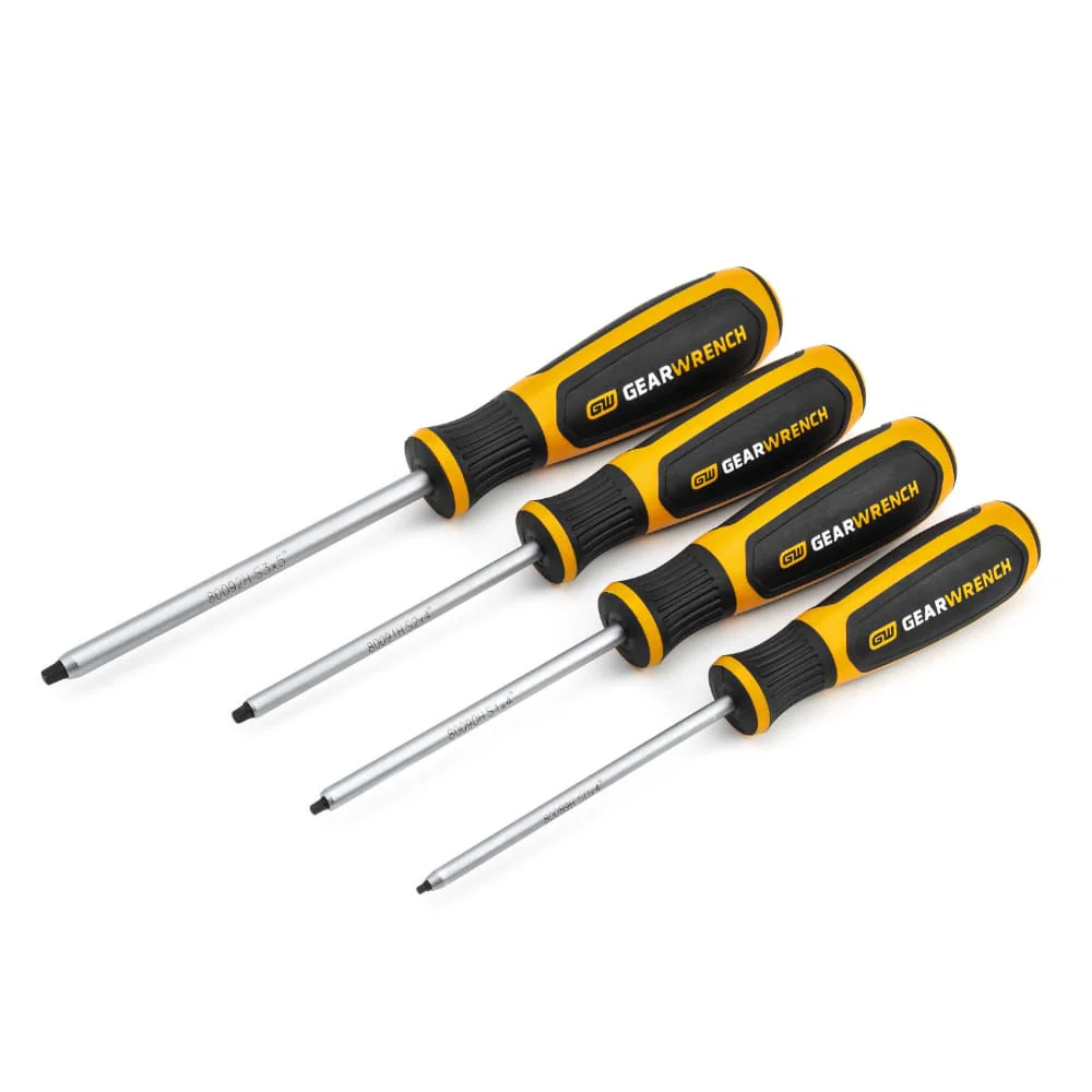 GearWrench 80065H 4 Pc. Square Dual Material Screwdriver Set - Mactool Shop