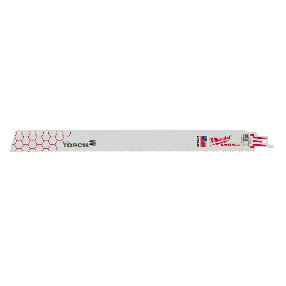 Milwaukee 48-00-5794 Super Sawzall Blade 14 Teeth per Inch 12-Inch Length, Torch , 5 Pack - Mactool Shop