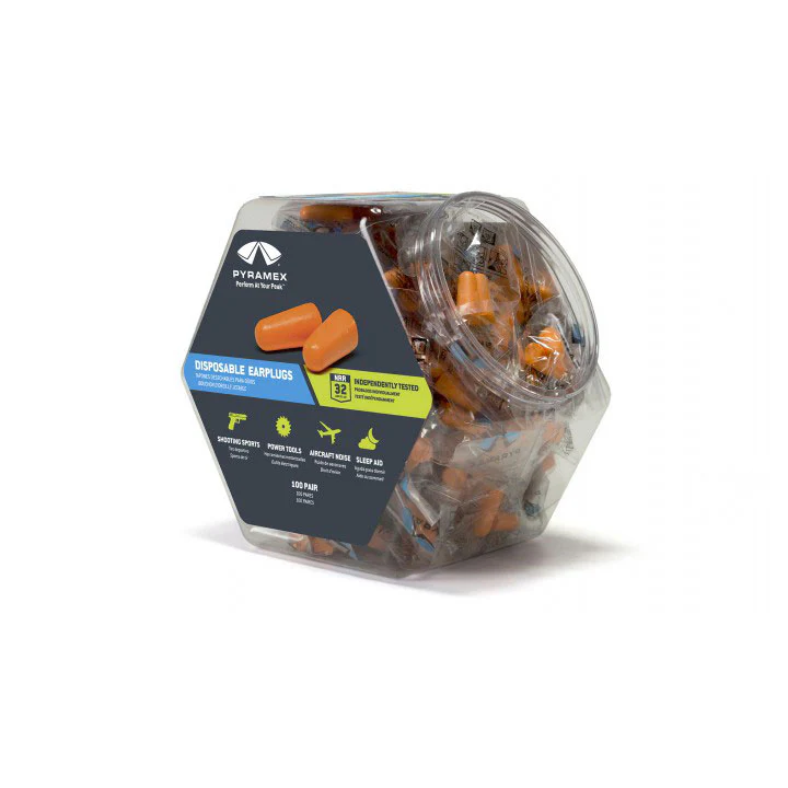 Pyramex PPyramex PYDP1000BN 100 Disposable Earplugs in a Bin, NRR 32dB - Mactool Shop