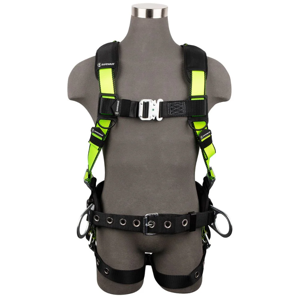 Safewaze FS170-QC-S PRO Construction Harness: 3D, QC Chest, TB Legs, Small - Mactool Shop