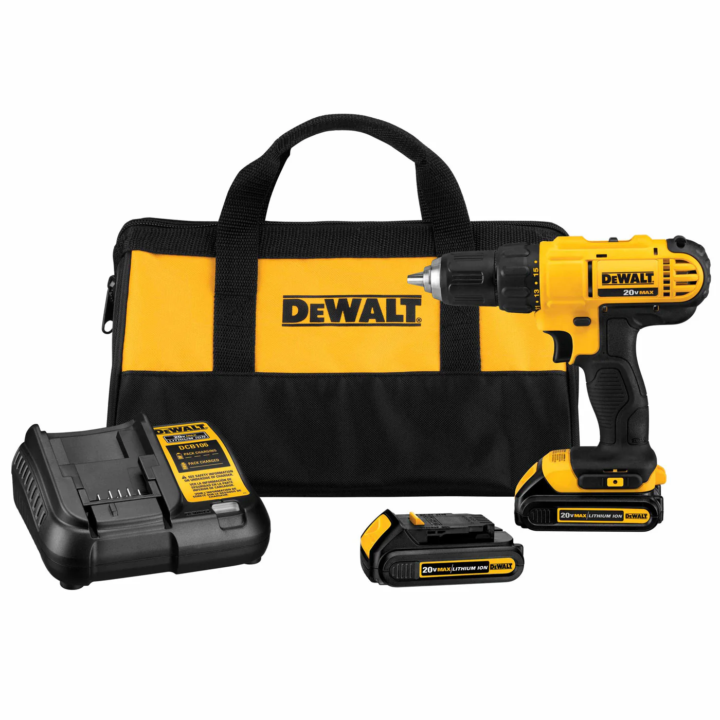 DeWalt DCD771C2 20V MAX Li-Ion Compact Drill/Driver Kit - Mactool Shop
