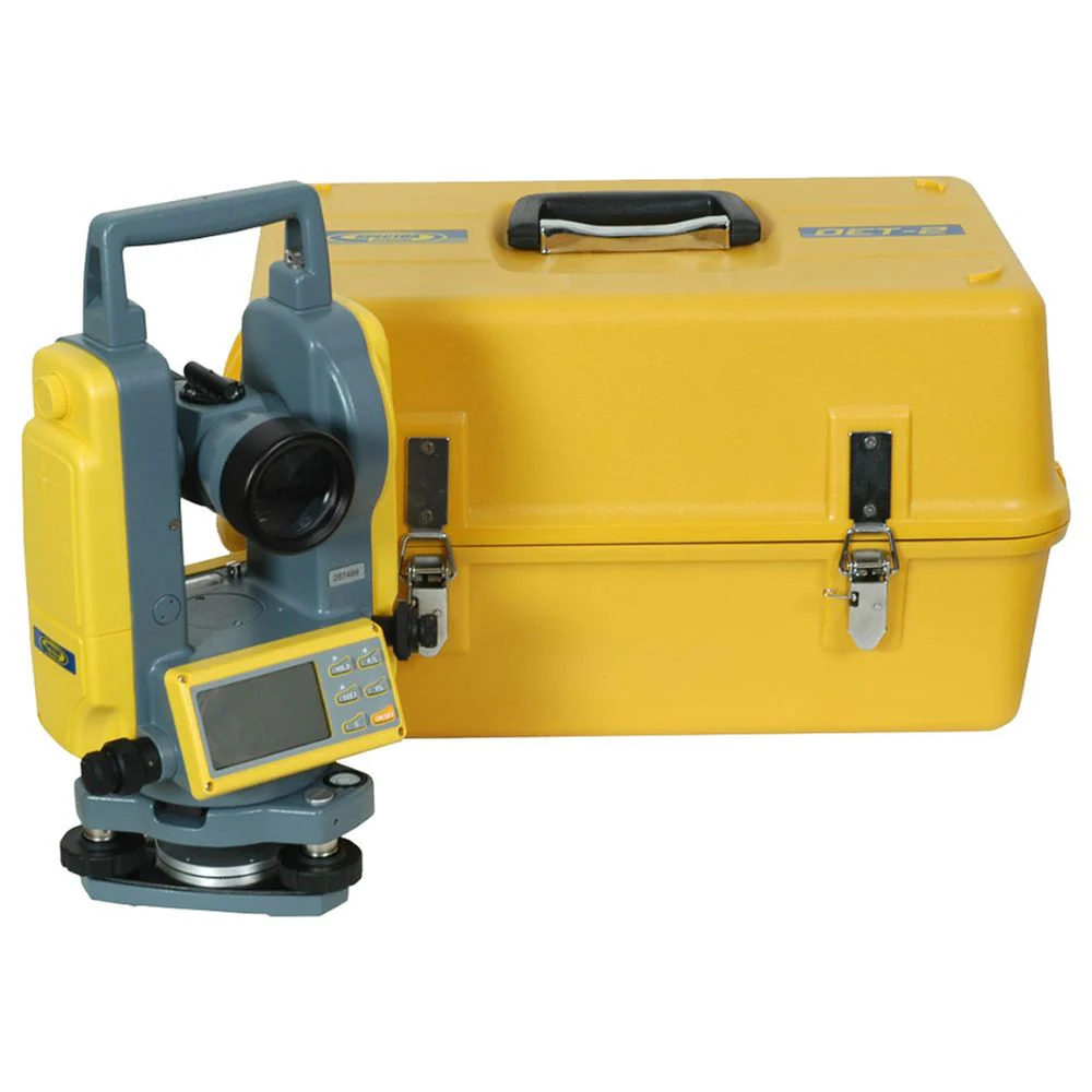 Spectra Precision Laser DET-2 Dig Elec Theodolite, 2 Sec, Dual Lcd Disp, Nimh Bat & Char, Alk Bat Pack, Lens Cover, Calibr Tool, Plumb Bob & Carry Case - Mactool Shop