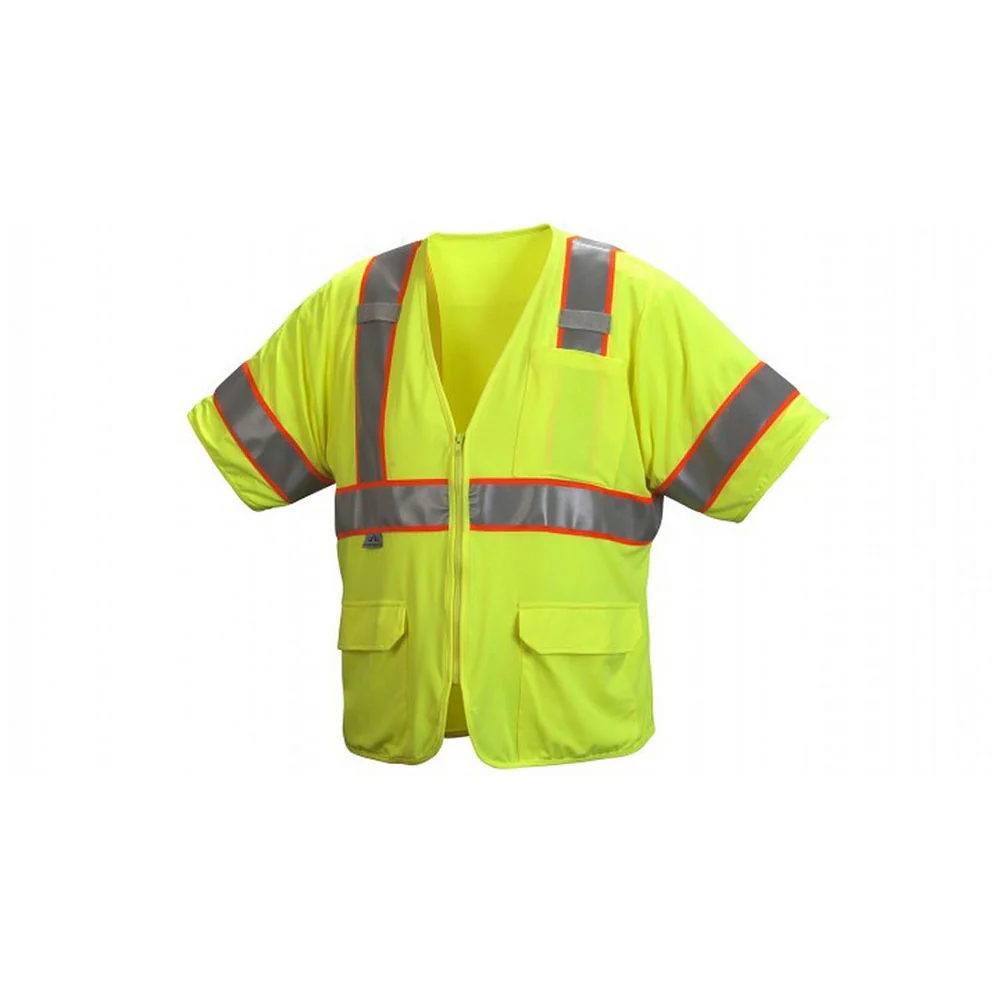 Pyramex RVZ3510X5 Hi-vis lime safety vest size 5X large - Mactool Shop