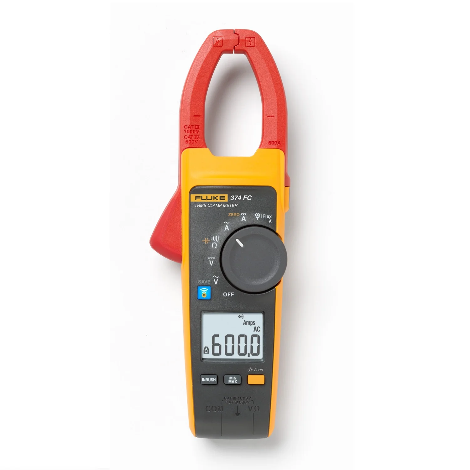 Fluke 374 FC 600 Amp AC & DC True RMS Clamp Meter with Bluetooth - Mactool Shop
