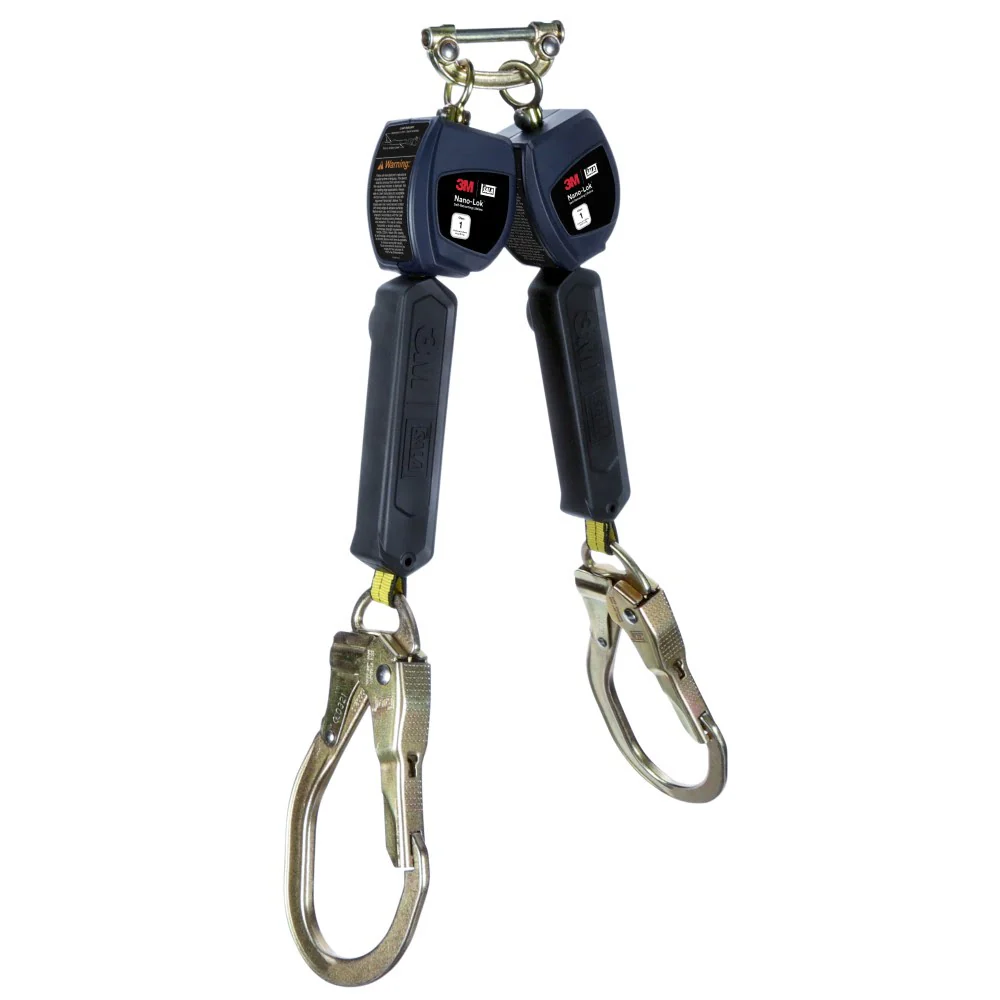 DBI Sala 3100552 Nano-Lok Personal Twin-Leg Self Retracting Lifeline, Web Swivel Snap Hook, 6', Class 1, ANSI - Mactool Shop