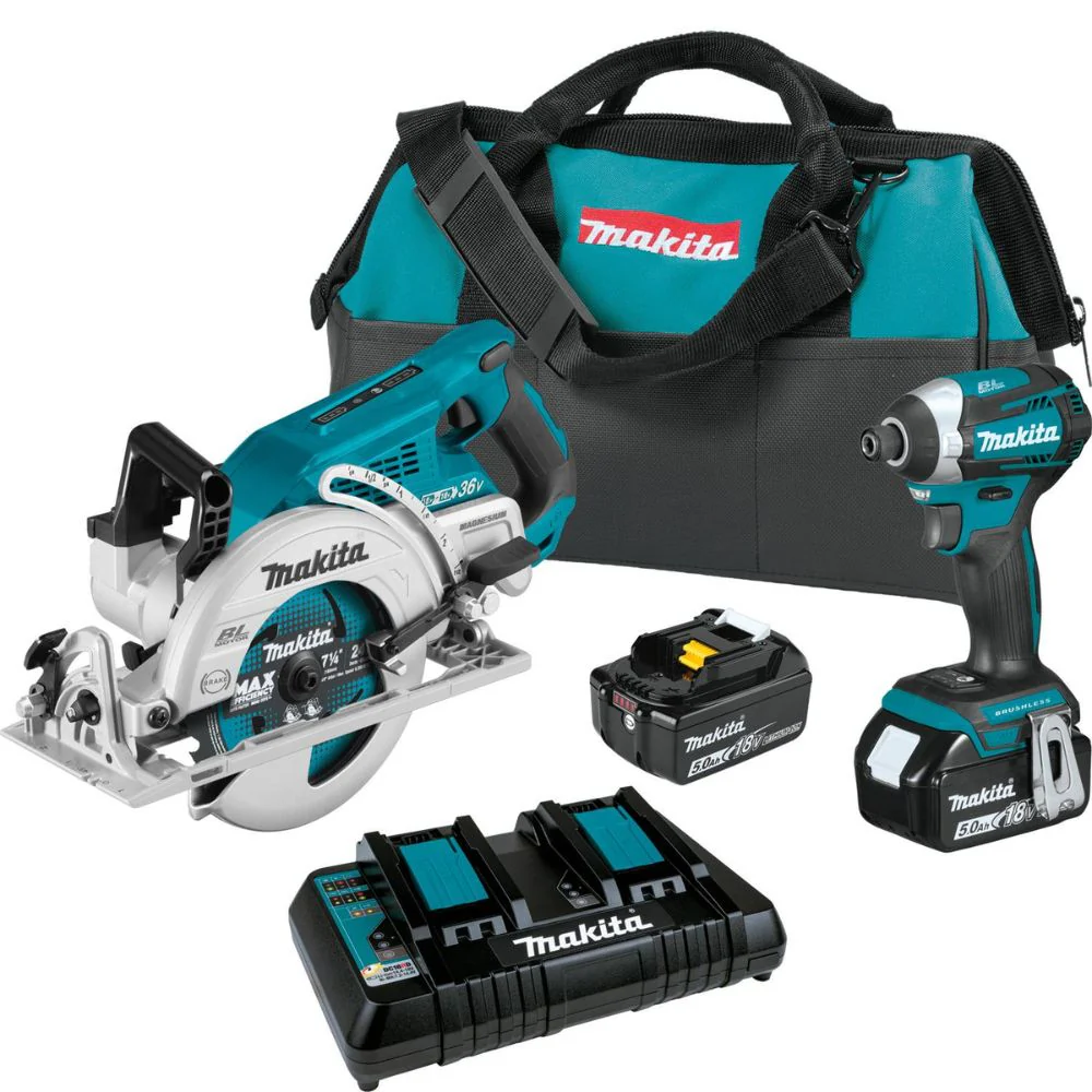 Makita XT295PT 18V LXT Lithium-Ion Brushless Cordless 2-Pc. Combo Kit (5.0Ah) - Mactool Shop