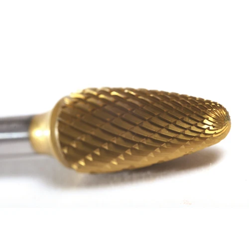 Champion SF1 Champion Tree Shape Radius End SF1 TiN Coated Double Cut Carbide Bur - Mactool Shop