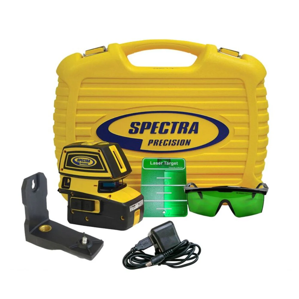 Spectra LT52G Point and Line Green Laser with Cross Line and 5 Alignment Points - Mactool Shop