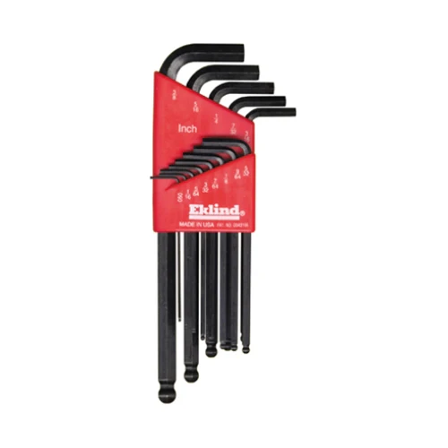 Eklind 13213 13 pc ball hex key set inch sz. .050
