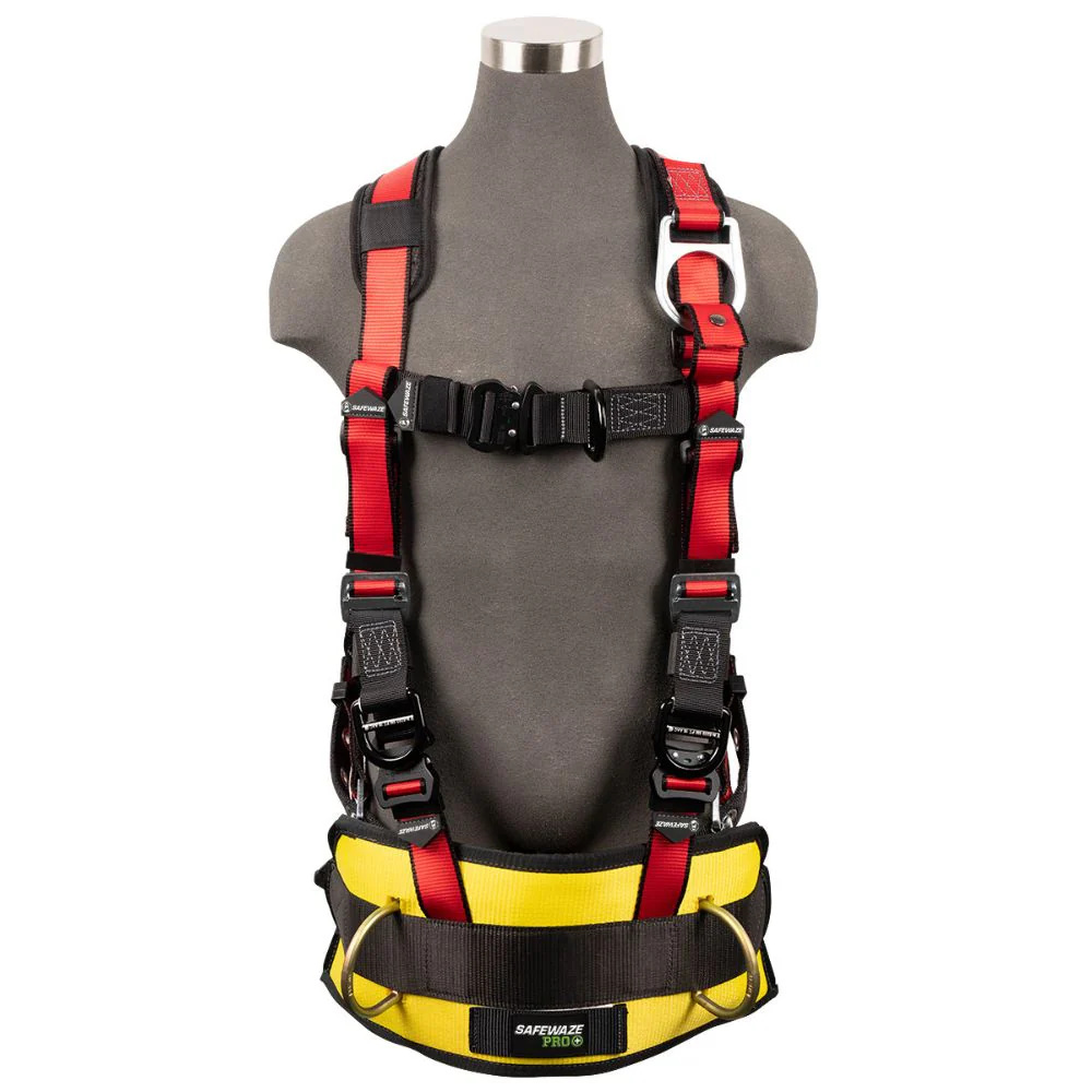 Safewaze FS77635-OD-S/M Oil & Gas Full Body Harness: 1D, Derrick Belt, QC Chest, Fd, Tb Legs - Mactool Shop