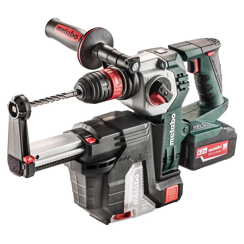 Metabo 600211950 KHA 18 LTX BL 24 Quick Set ISA 5.2 Cordless Hammer with Plastic Carry Case - Mactool Shop