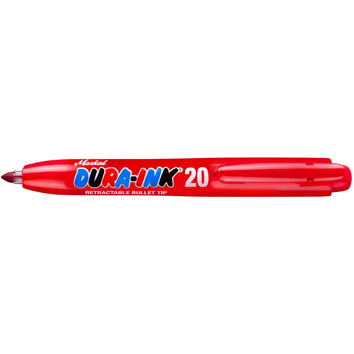 Markal 96576 Dura-Ink 20, Retractable Fine Bullet Tip, Red, 24 Pack - Mactool Shop