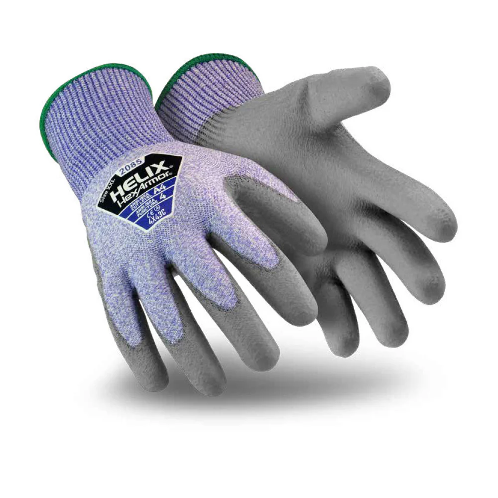 HexArmor 2085-XL (10) Helix HPPE and Fiberglass knit w/ PU palm dip size XL - Mactool Shop