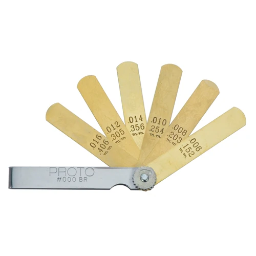 Proto J000BR 6-Blade 1/2 X 3-5/16 Non-Magnetic Feeler Gauge Set - Mactool Shop