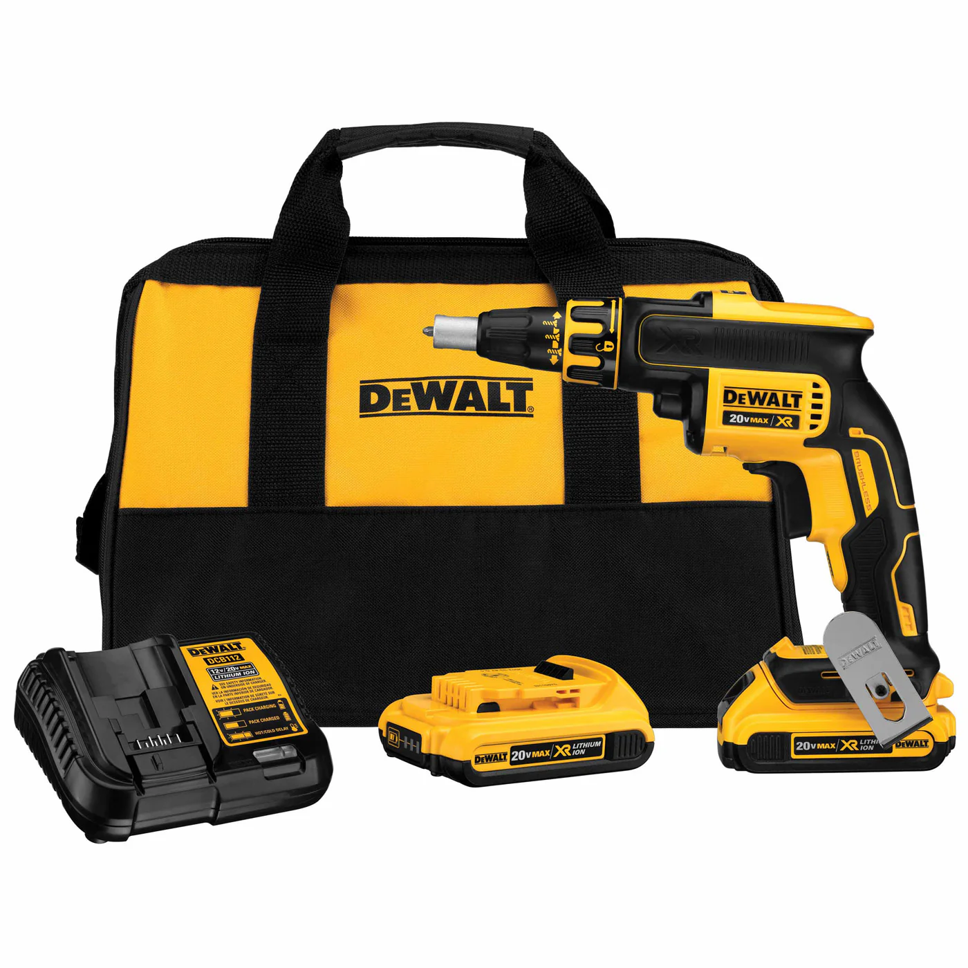DeWalt DCF620D2 20V MAX XR Li-Ion Brushless Drywall Screwgun Kit - Mactool Shop