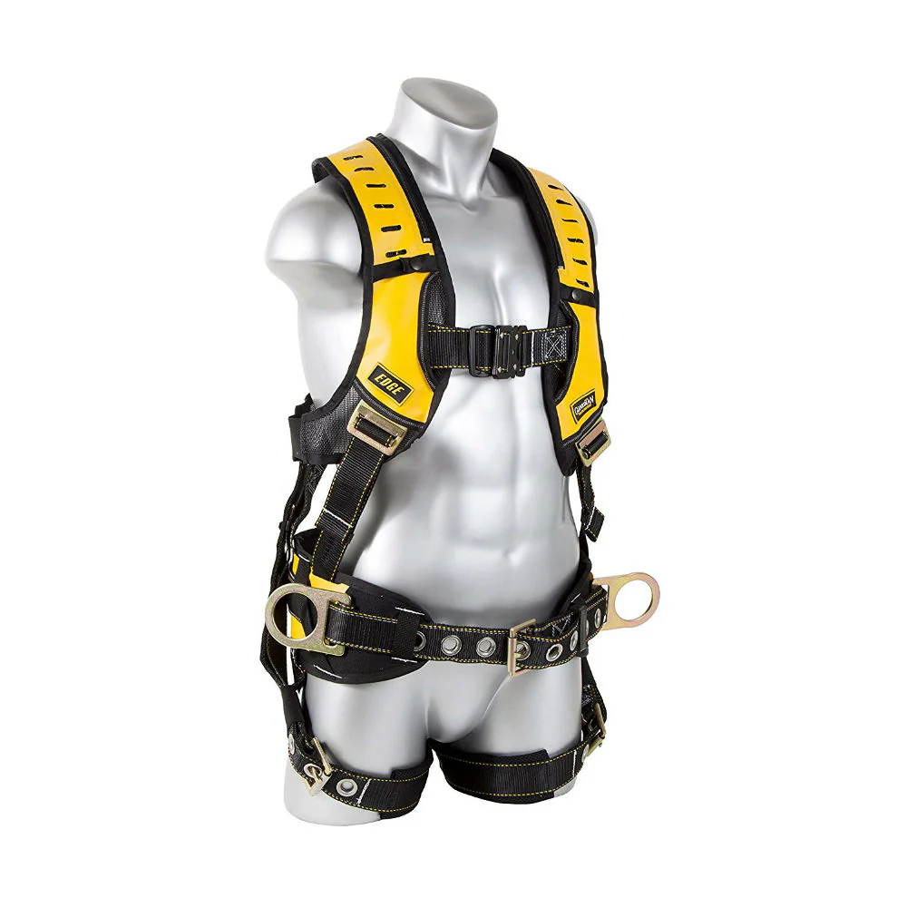Guardian 193161 Construction Premium Edge Harness M-XL, Yellow-Black, Pass-Thru Chest, TB Waist/ Legs - Mactool Shop
