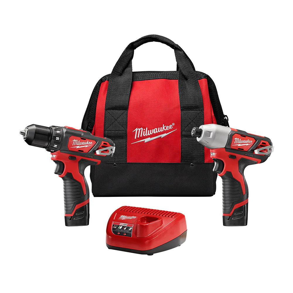 Milwaukee 2494-22 M12 Cordless Combo Drill Kit, 2 Battery - Mactool Shop