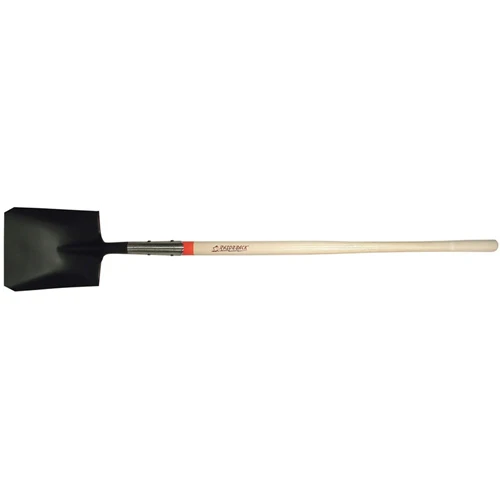 Union Tools 44101 Square Point RazorBack Transfer Shovel, Dual Rivet Tab Socket and Open-Back, Rolled-Step, 48