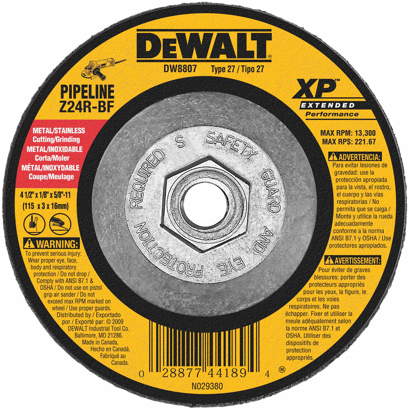 Dewalt DW8807 4-1/2