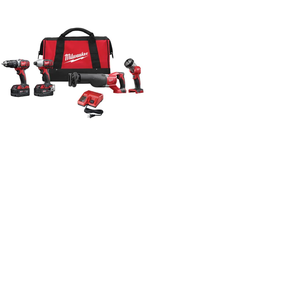 Milwaukee 2696-24 M18 4-Tool Combo Kit w/ FREE 2686-20 M18 Grinder & Multi-Tool - Mactool Shop