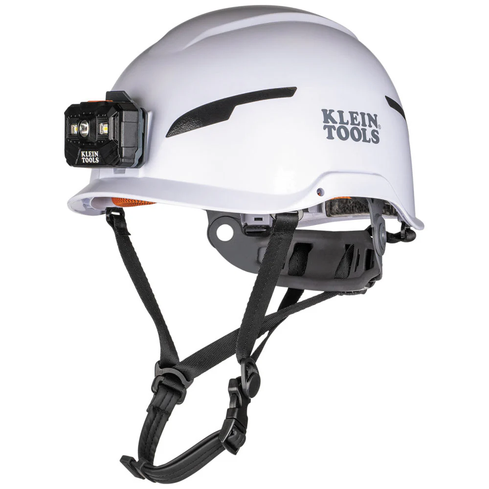 Klein 60525 Safety Helmet, Type-2, Non-Vented Class E, with Rechargeable Headlamp - Mactool Shop