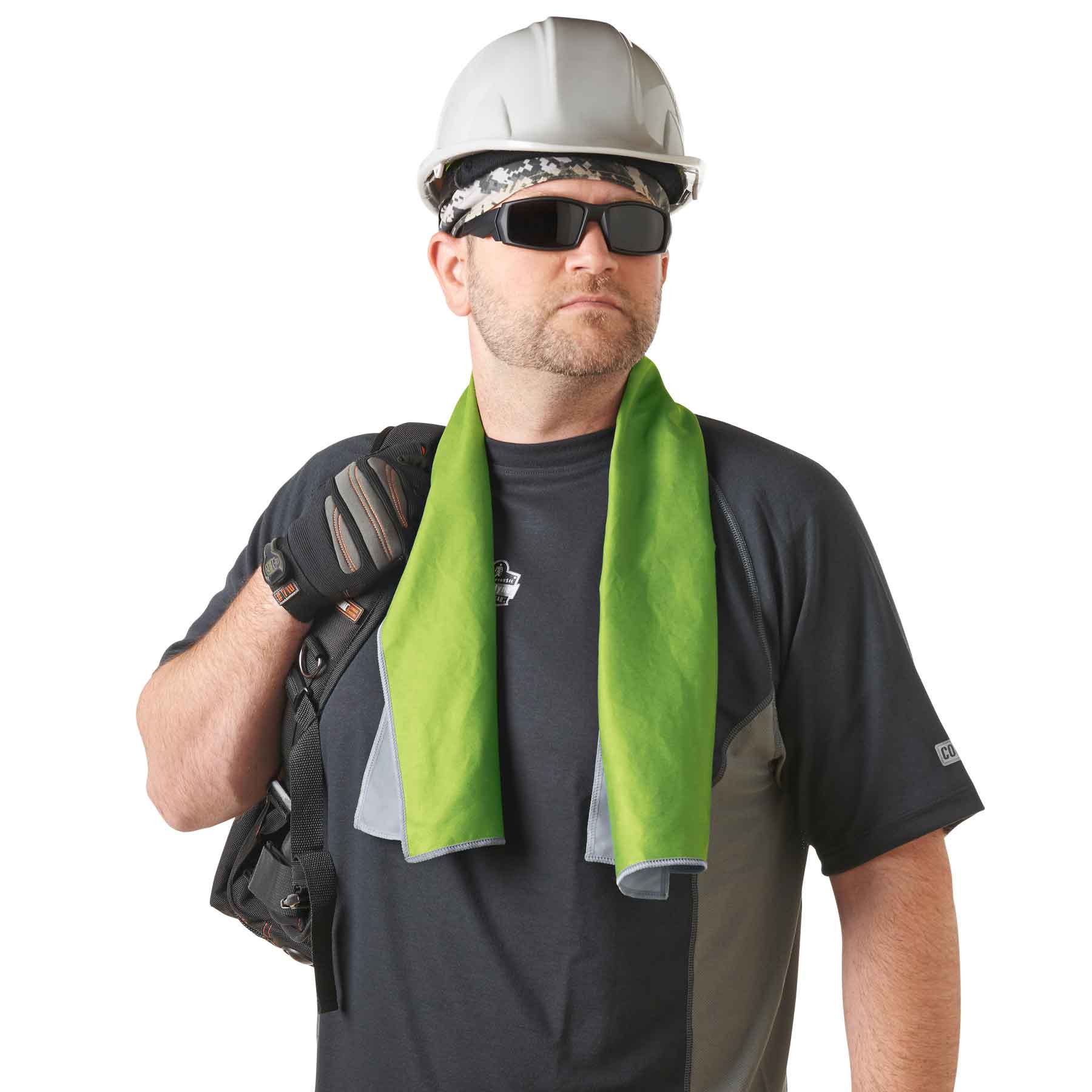 Ergodyne 12669 Chill-Its 6602MF Evaporative Microfiber Cooling Towel, HV Lime - Mactool Shop