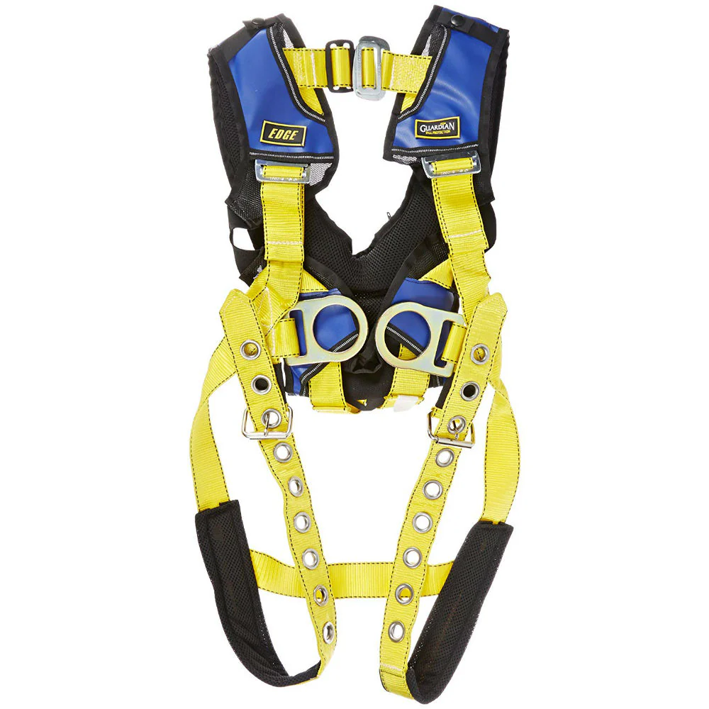 Guardian 182140 HUV Premium Edge Harness SM, Blue-Yellow, 3D With Pass-Thru Chest, Tongue Buckle Legs - Mactool Shop