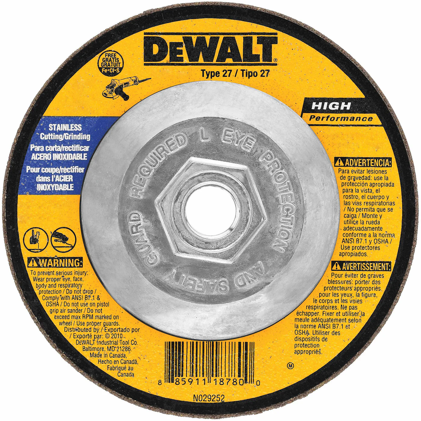 DeWalt DW8415 4-1/2' x 1/4