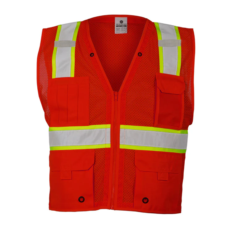 ML Kishigo B103-4X-5X 4X-5X Red Enhanced Visibility Multi Pocket Mesh Vest - Mactool Shop