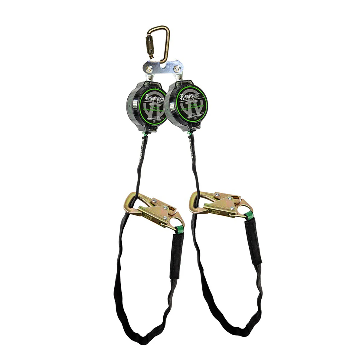 Safewaze 018-5033 7' Web Dual Leg Tie Back Retractable FS-EX313 Bracket/Steel Carabiner - Mactool Shop