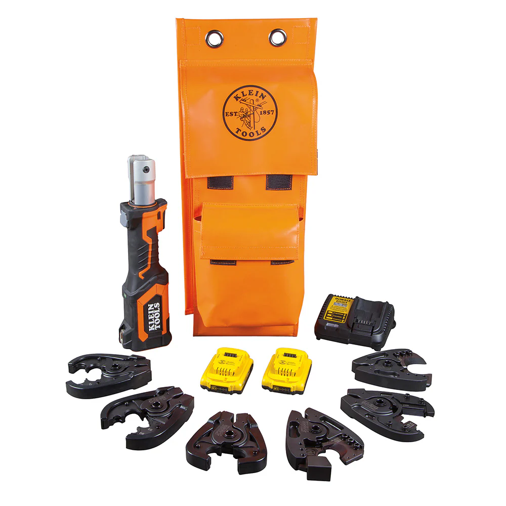 Klein BAT20-7T14 Battery-Operated Cable Cutter/Crimper Kit, 2 Ah - Mactool Shop