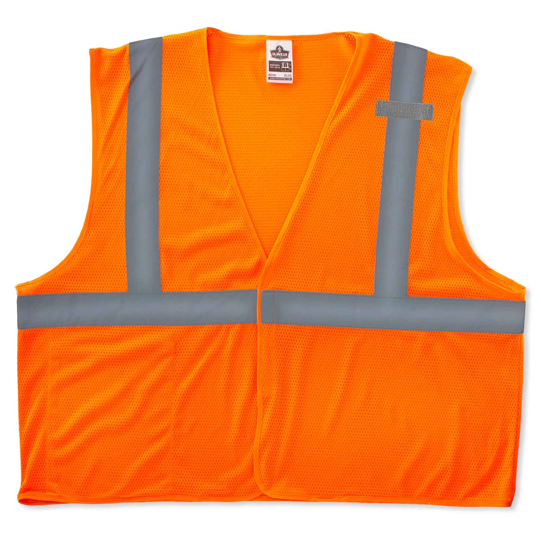 Ergodyne 21019 GloWear 8210HL Type R Class 2 Economy Mesh Vest, 4XL/5XL, HV Orange - Mactool Shop