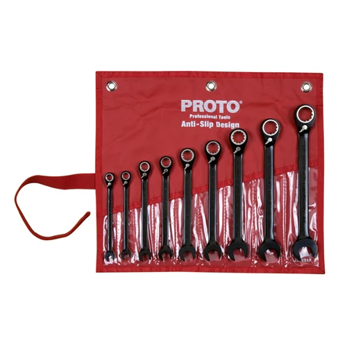 Proto JSCV-9S 9 Piece SAE Reverse Combination Ratcheting Spline Wrench Set - Mactool Shop