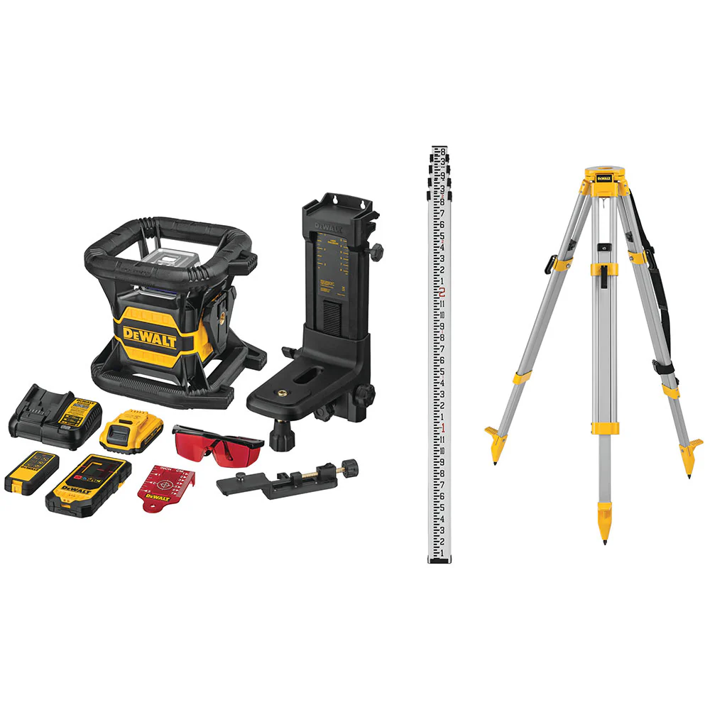 DeWalt DW080LRSK 20V MAX Tool Connect Red Tough Rotary Laser Kit - Mactool Shop