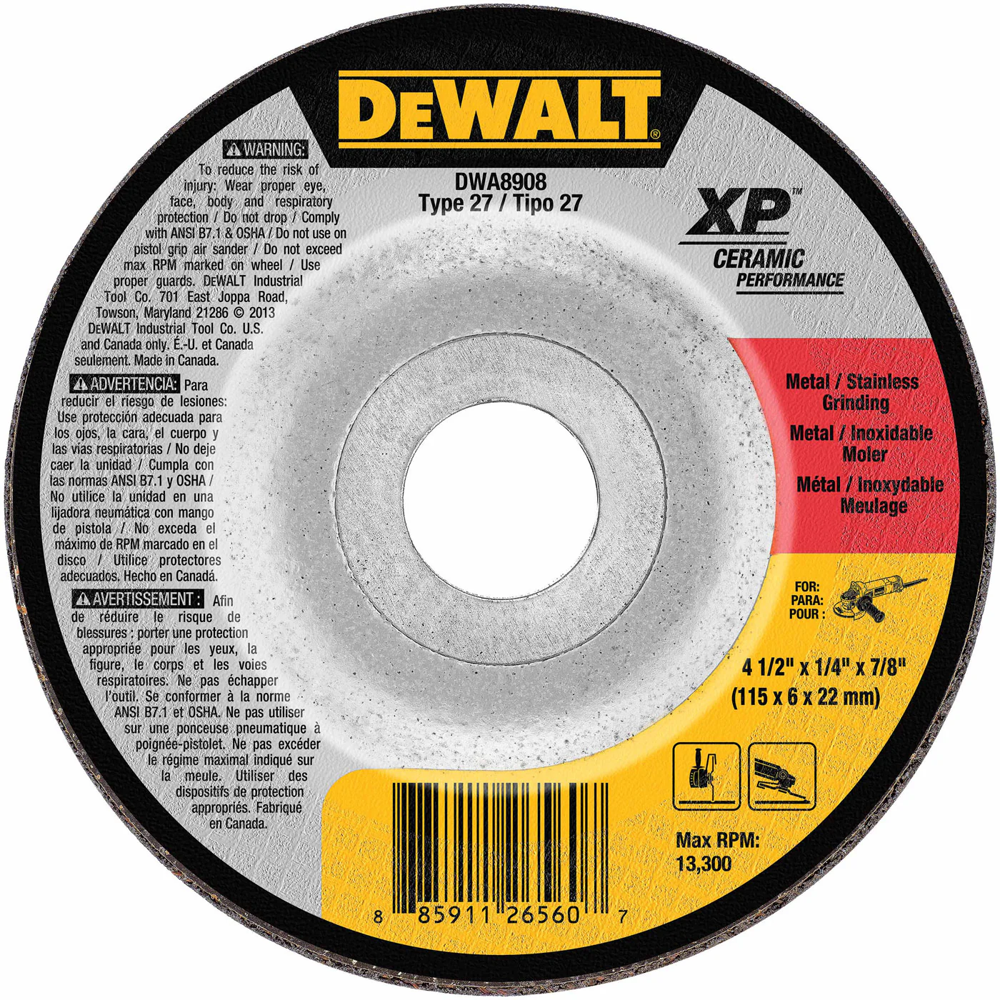 DeWalt DWA8908 4-1/2