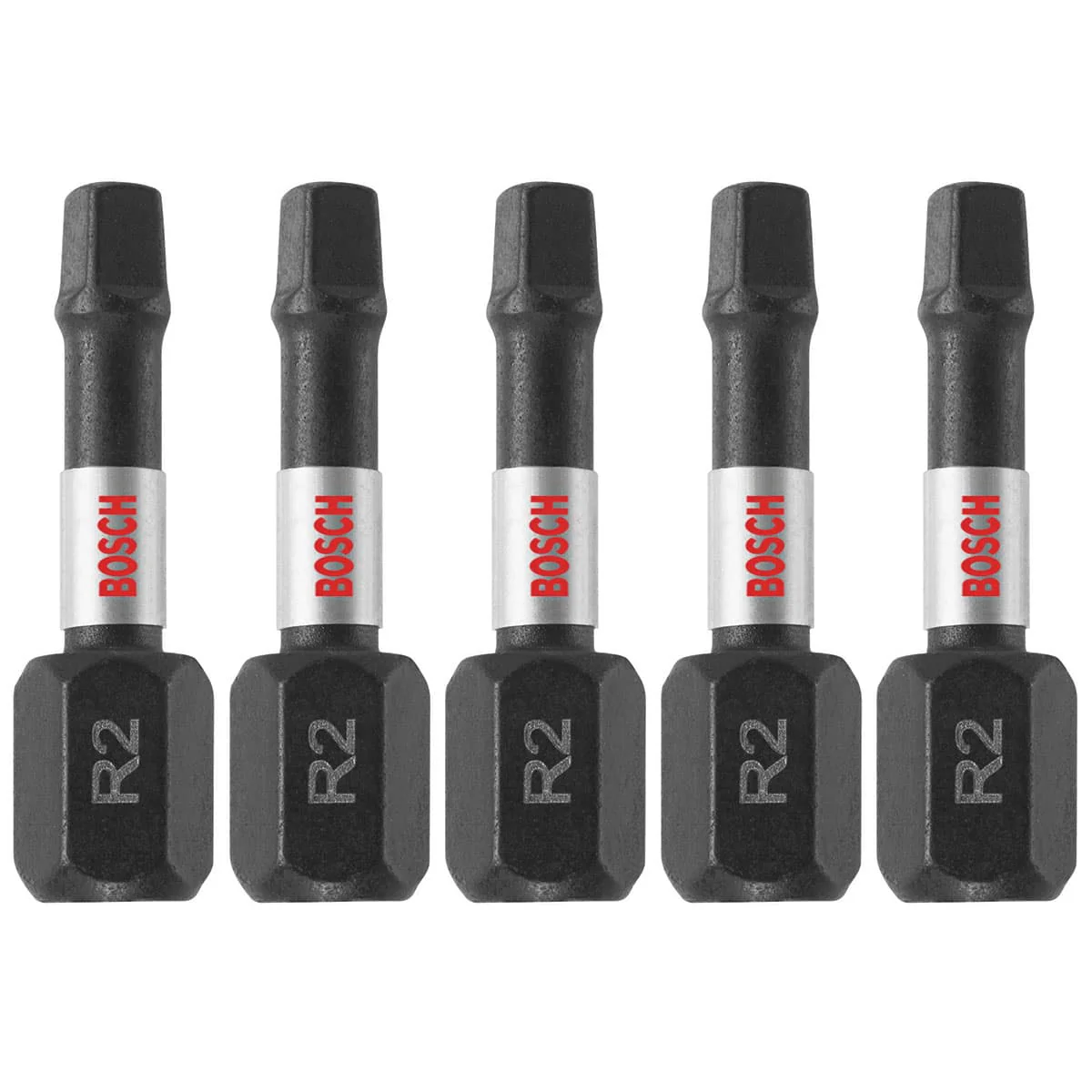 Bosch ITSQ2105 5 pc. Impact Tough 1 In. Square #2 Insert Bits - Mactool Shop