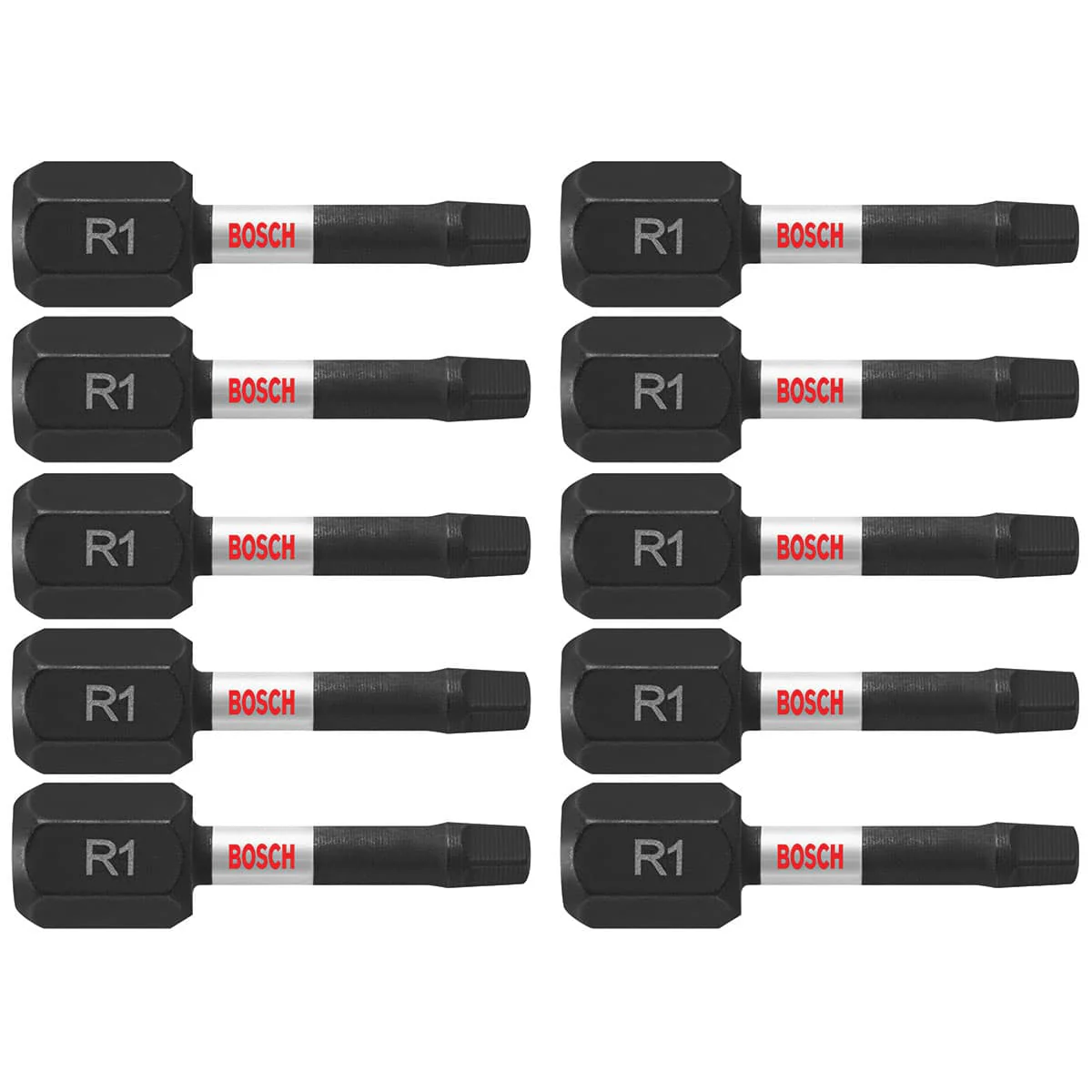 Bosch ITSQ11B 10 pc. Impact Tough 1 In. Square #1 Insert Bits (Bulk Pack) - Mactool Shop