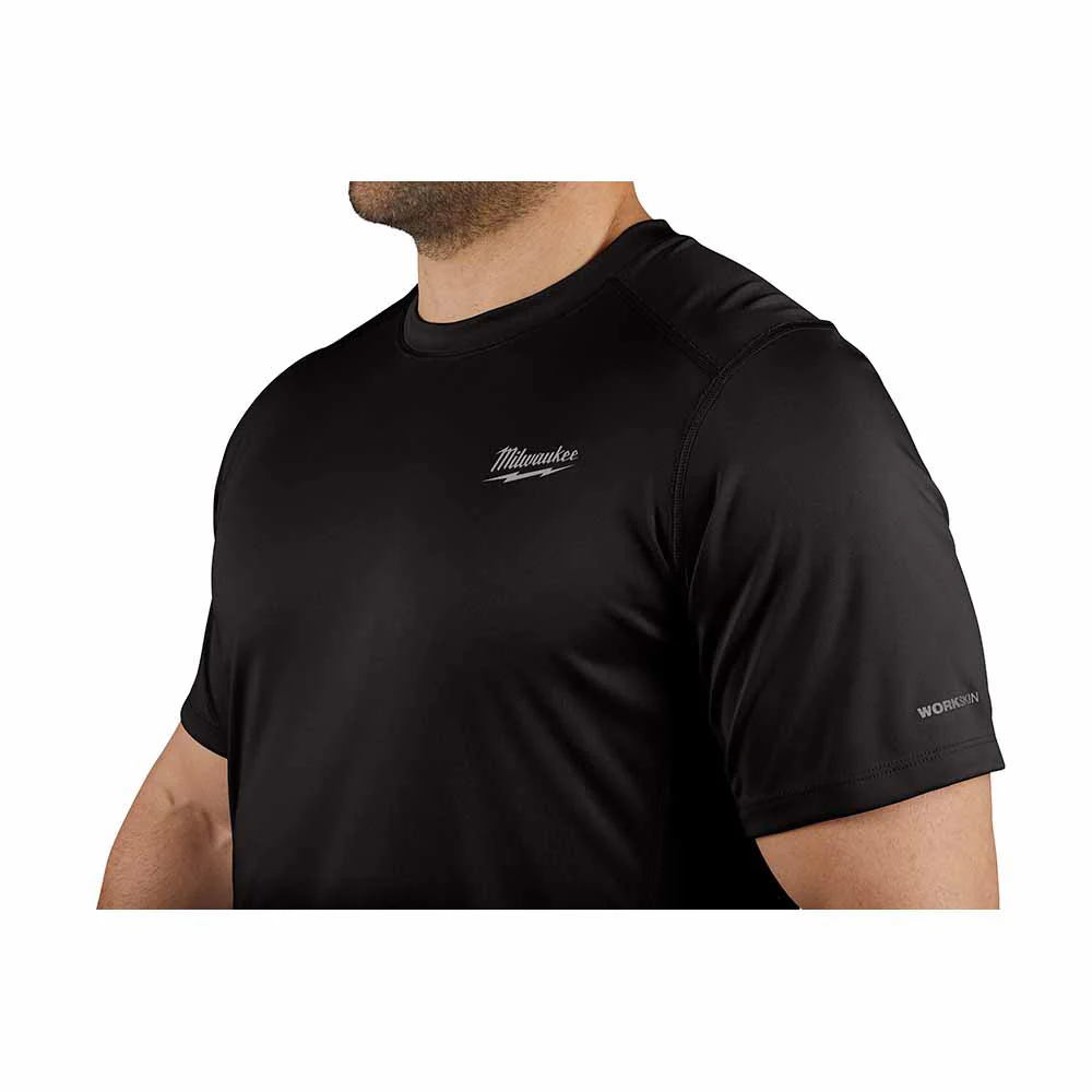 Milwaukee 414B WORKSKIN Lightweight Performance Shirt - Short Sleeve - Black - Mactool Shop
