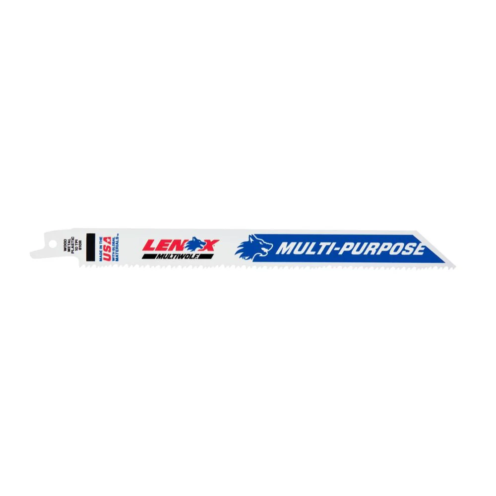 Lenox 20581S810R MULTIWOLF 8 in. 10 TPI WAVE EDGE Reciprocating Saw Blade - Mactool Shop