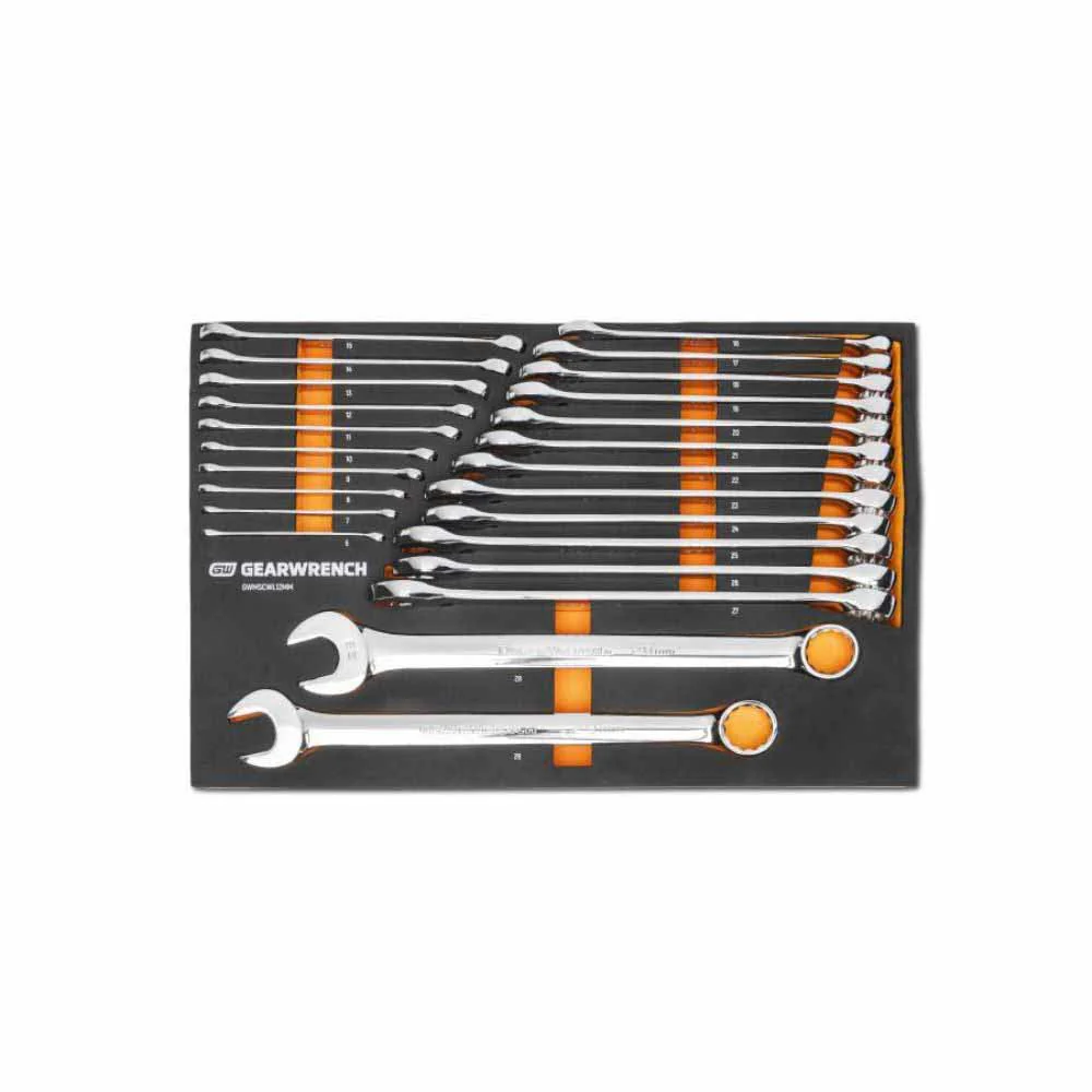 Gearwrench GWMSCWL12MM 24 Piece 12 Point Long Pattern Combination Metric Wrench Set - Mactool Shop