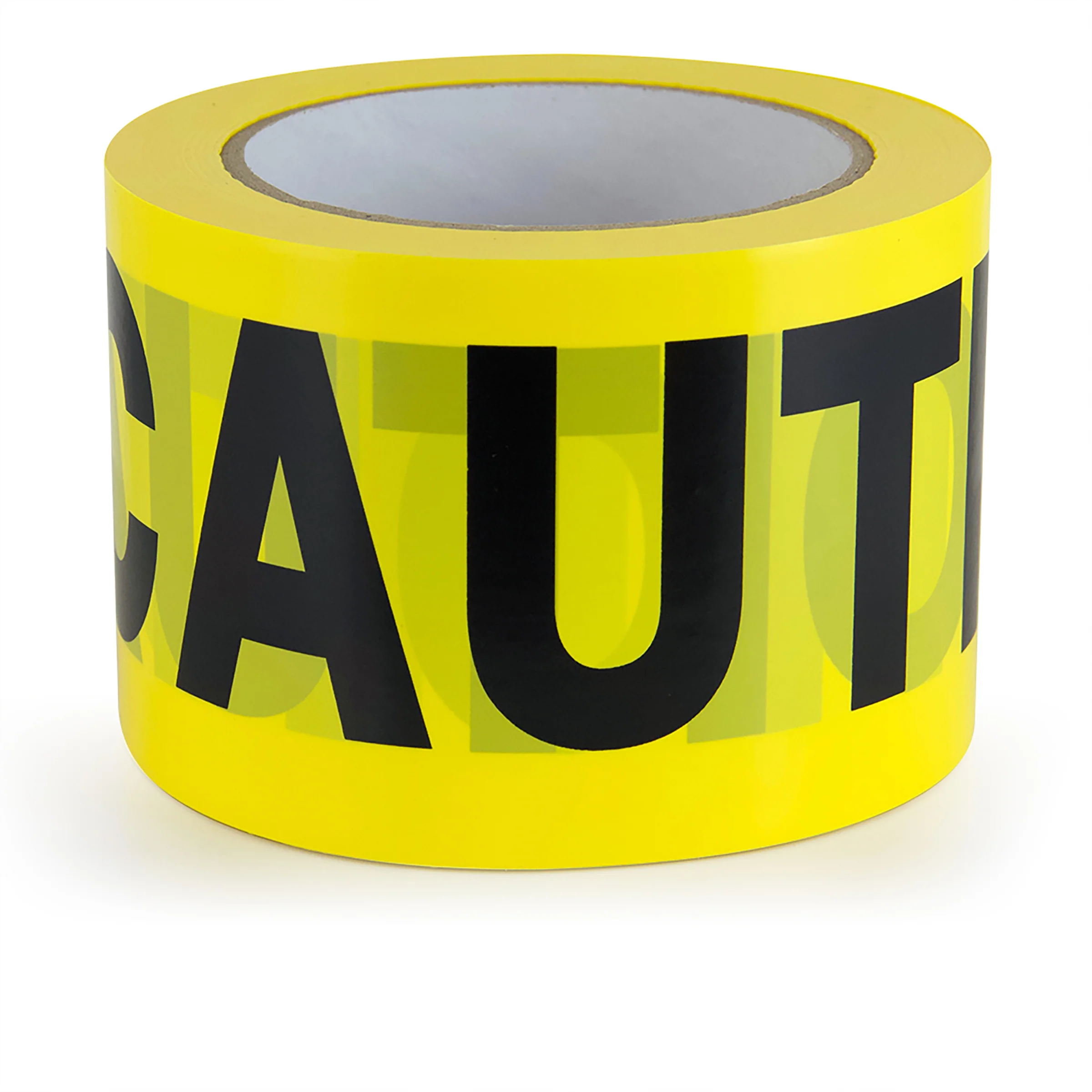 Intertape 600CC 300 BARRICADE 2 mil Printed PE Ribbon - Yellow 3