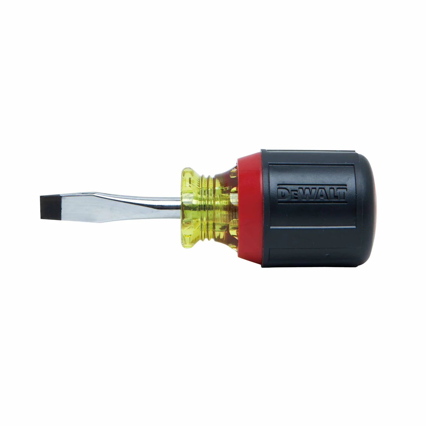 DeWalt DWHT66368 VINYL GRIP STANDARD BAR/STANDARD SLOTTED TIP STUBBY SCREWDRIVER 1/4