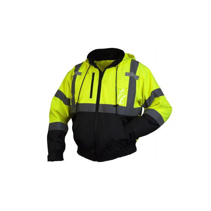 Pyramex RJ3110X3 Winter Wear - Hi-Vis Lime Bomber Jacket - 3X Large - Mactool Shop