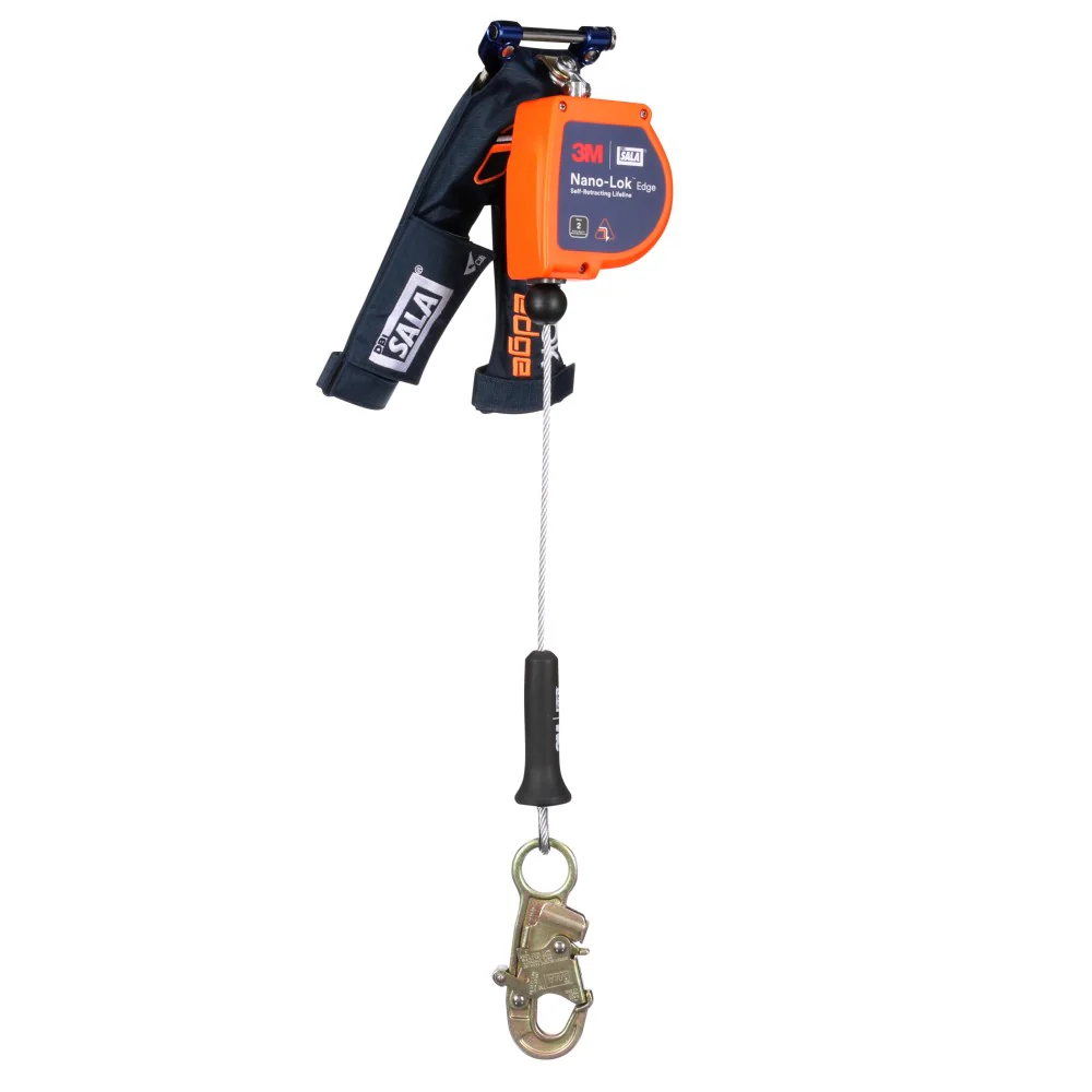 DBI Sala 3500288 Nano-Lok Edge Self-Retracting Lifeline with Quick Connect, Cable, Snap Hook, 8', Class 2 - Mactool Shop