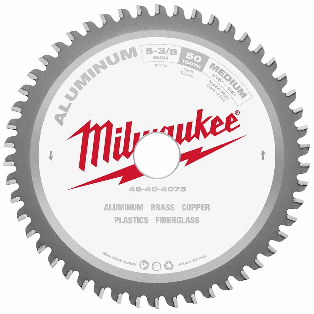 Milwaukee 48-40-4075 5-3/8” Metal Saw Blade 50 Tooth Non-Ferrous - Mactool Shop
