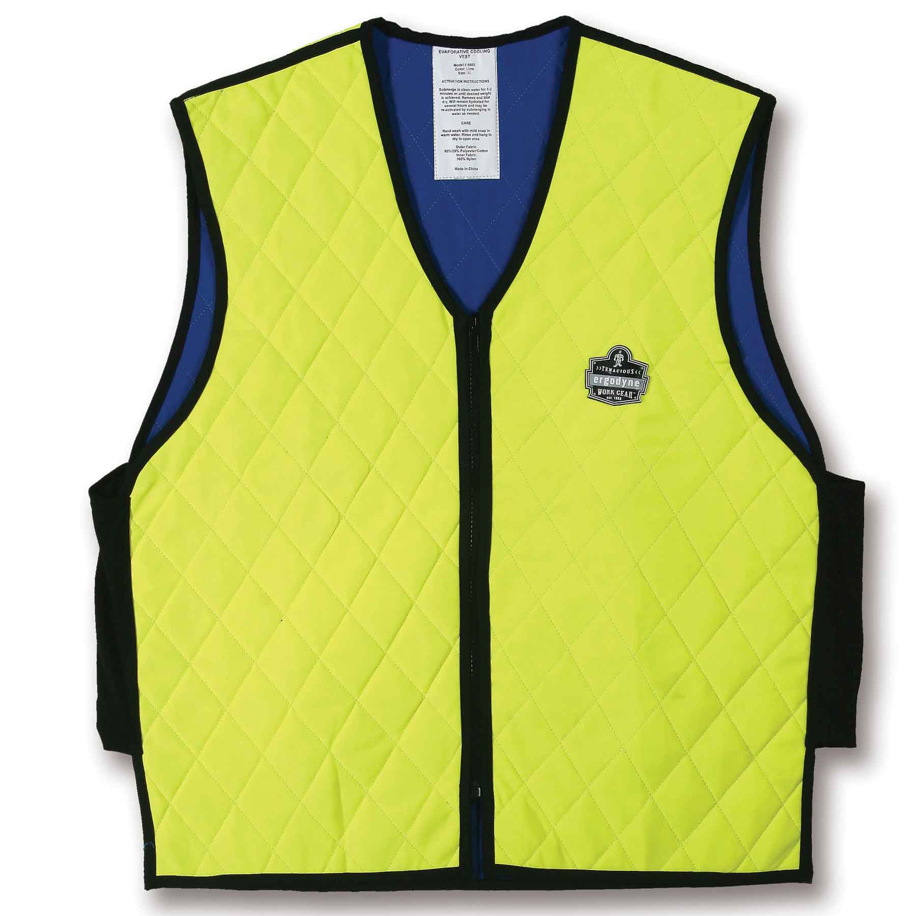 Ergodyne 12534 Chill-Its 6665 Evaporative Cooling Vest, Large, HV Lime - Mactool Shop