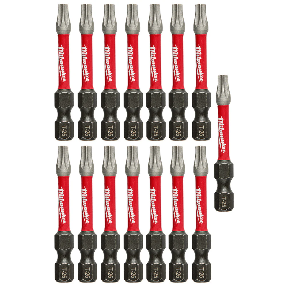 Milwaukee 48-32-5015 SHOCKWAVE™ 2 in. Impact T25 Power Bits (15 Pack) - Mactool Shop