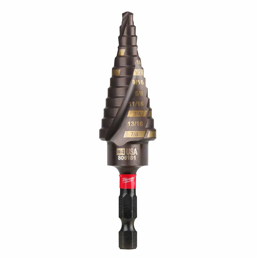 Milwaukee 48-89-9244 SHOCKWAVE Impact Duty Step Bit #4 3/16 - 7/8