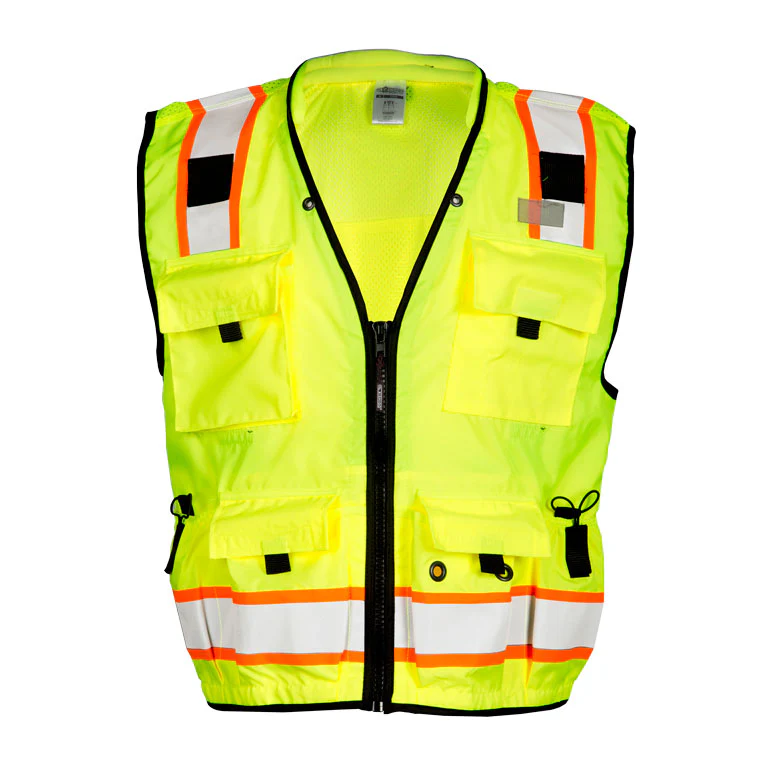 ML Kishigo S5000-2X 2X Lime Professional Surveyors Vest - Mactool Shop